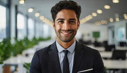 Professional exploring personal development content